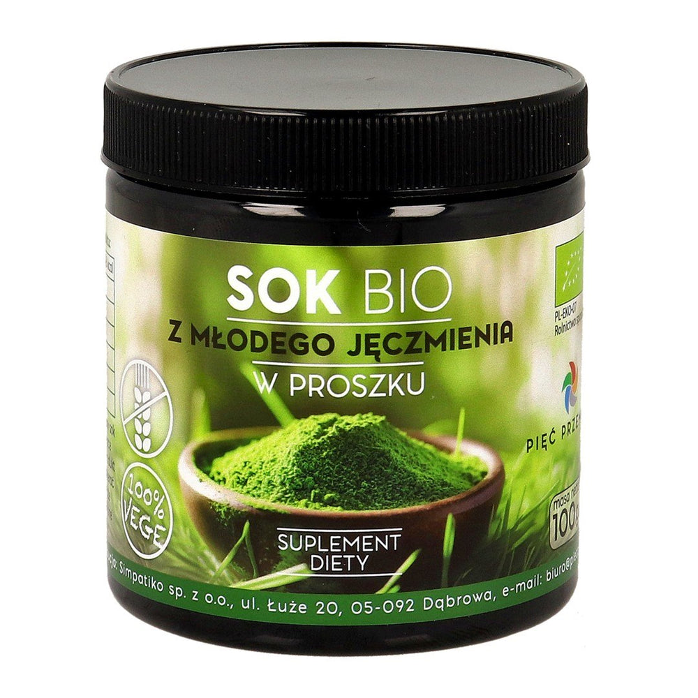 Pięć Przemian Organic Young Barley Grass Juice Powder framsida