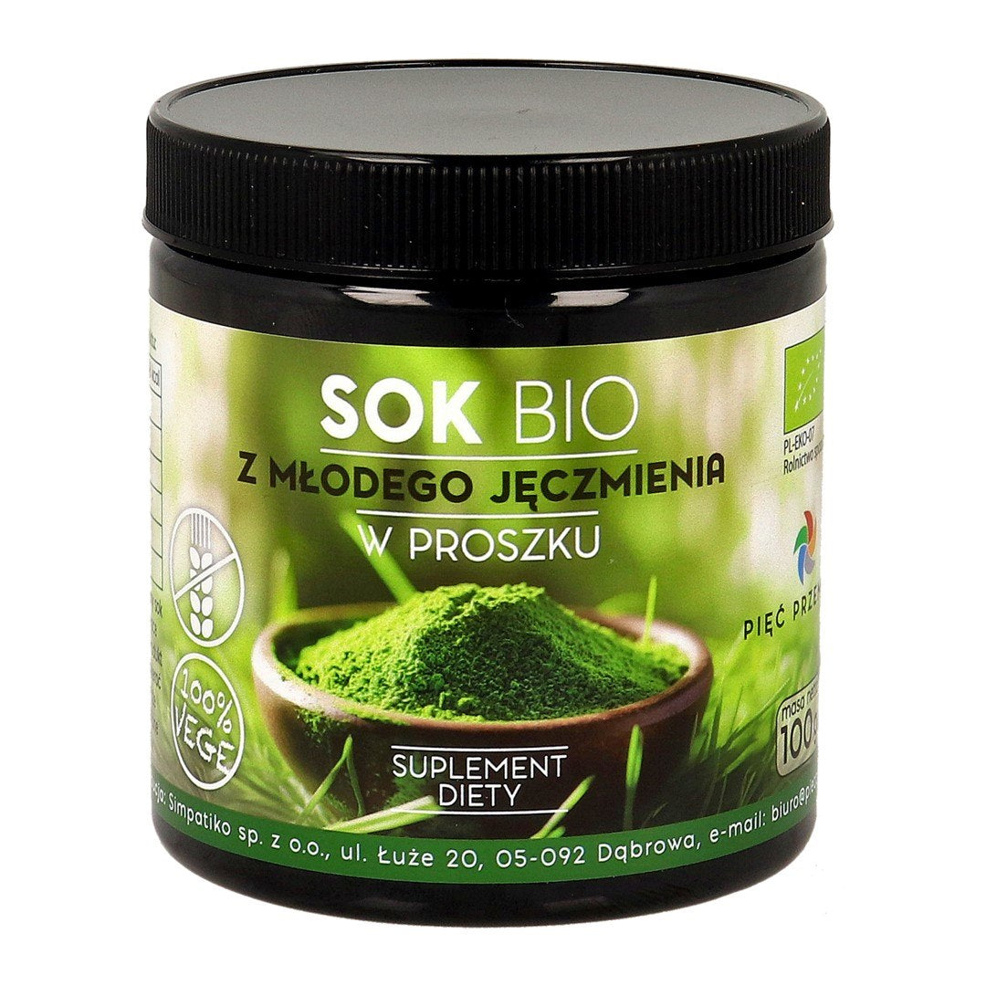 Pięć Przemian Organic Young Barley Grass Juice Powder framsida