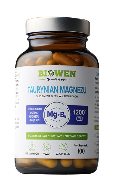 Biowen - Magnesiumtauraatti 1200mg B6-vitamiinilla (P-5-P) 100 kapselia