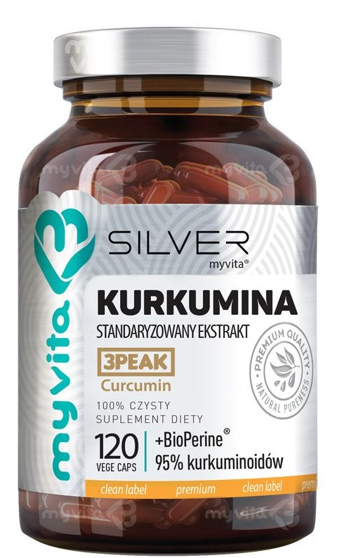 Myvita Turmeric + Piperine Caps baksida näringsfakta