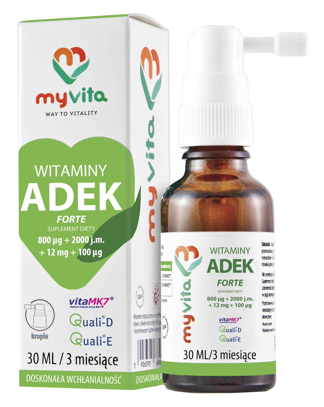 Myvita Vitamins Adek Forte 30ml flaska framsida