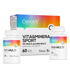 Vita&Minera Sport 60+30 kapslar framsida