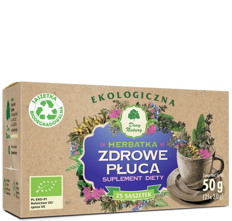 Dary Natury Healthy Lungs Tea Fix Organic baksida