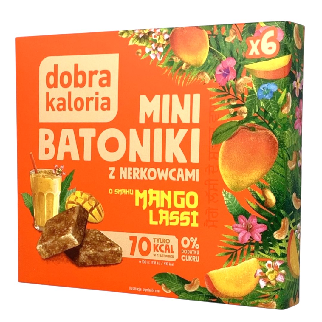 Dobra Kaloria Mini Bars With Cashews baksida näringsinformation