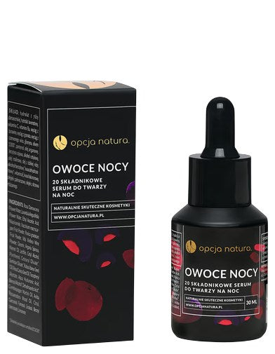 Opcja Natura Night Fruit Serum öppen flaska