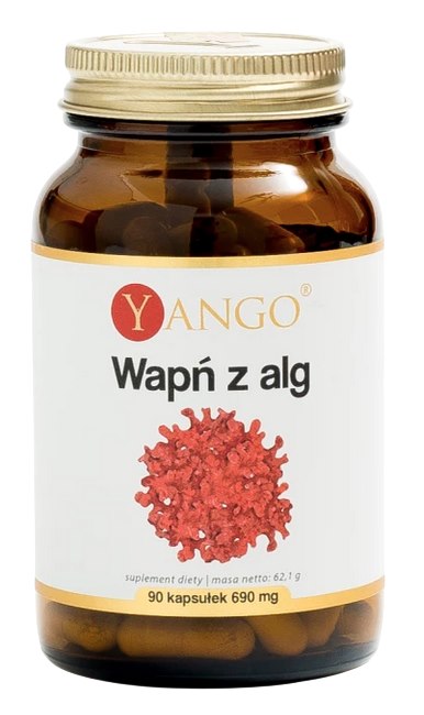 Yango - Calcium From Red Algae baksida med näringsinformation