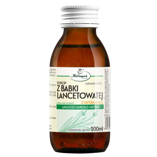 Herbapol Kraków - Lancet Plantain Siirappi C-vitamiinilla 100ml