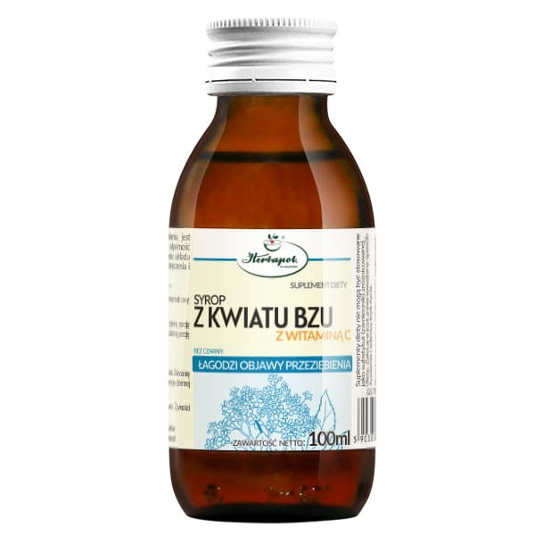 Herbapol Kraków Elderflower Syrup baksida näringsfakta