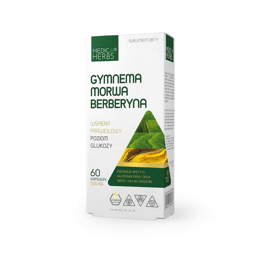 Medica Herbs Gymnema Mulberry Berberine 60 kapslar framsida