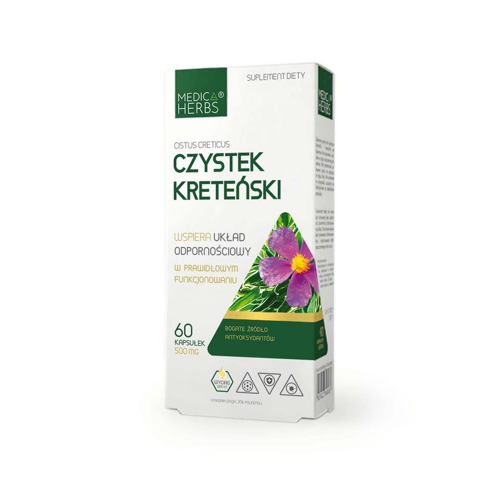 Medica Herbs Cretan Cistus ingredienser etikett
