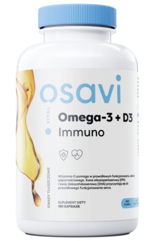 Osavi Omega-3 + D3 Immuno näringsfakta och ingredienser