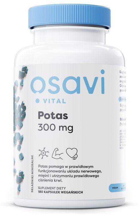 Osavi Advanced Kalium – 180 Kapslar baksida näringsfakta
