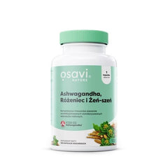 Ashwagandha, Rosenrot & Ginseng – 120 kapslar baksida
