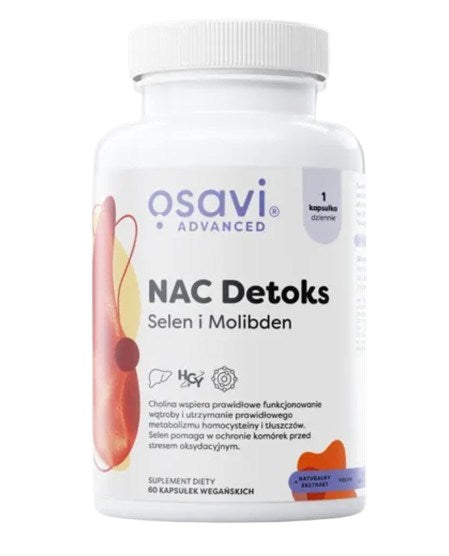 NAC Detox – Selen & Molybden baksida näringsinformation
