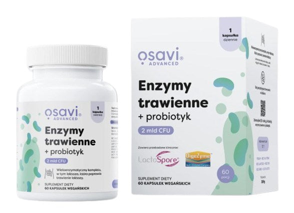 Osavi Digestive Enzymes + Probiotic öppen burk