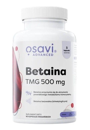 Betaine TMG 500mg – 90 kapslar framsida
