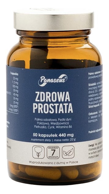 Panaseus Healthy Prostate baksida näringsinformation