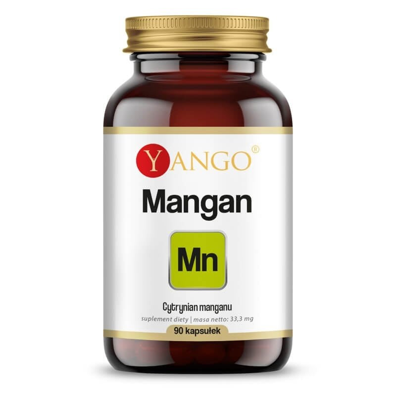 Mangan – 90 vegetariska kapslar baksida näringsfakta