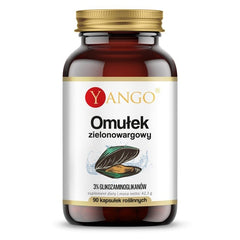 Yango Green Mussel Extract – 30 kapslar baksida med näringsinformation
