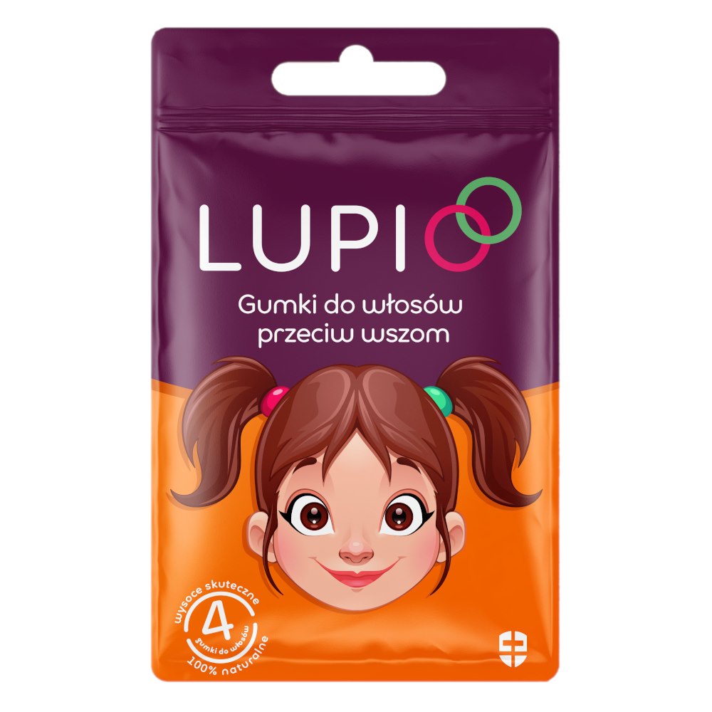 Lupi Hair Ties Anti-Lice öppen förpackning