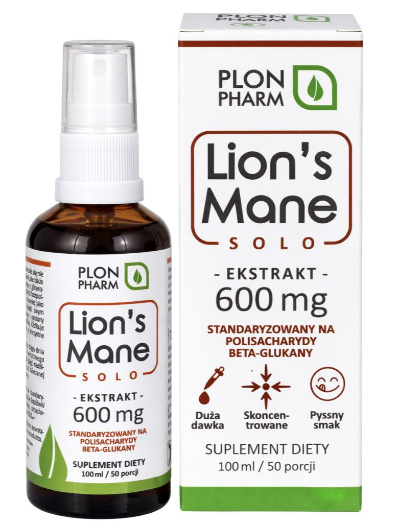 Plon Pharm Lion's Mane Solo 100ml flaska framsida