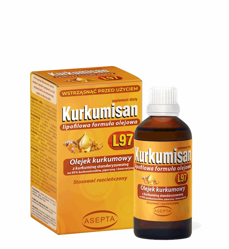 Asepta Turmeric Oil ingredienser och produktetikett