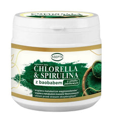 Asepta Chlorella & Spirulina With Baobab 150g framsida