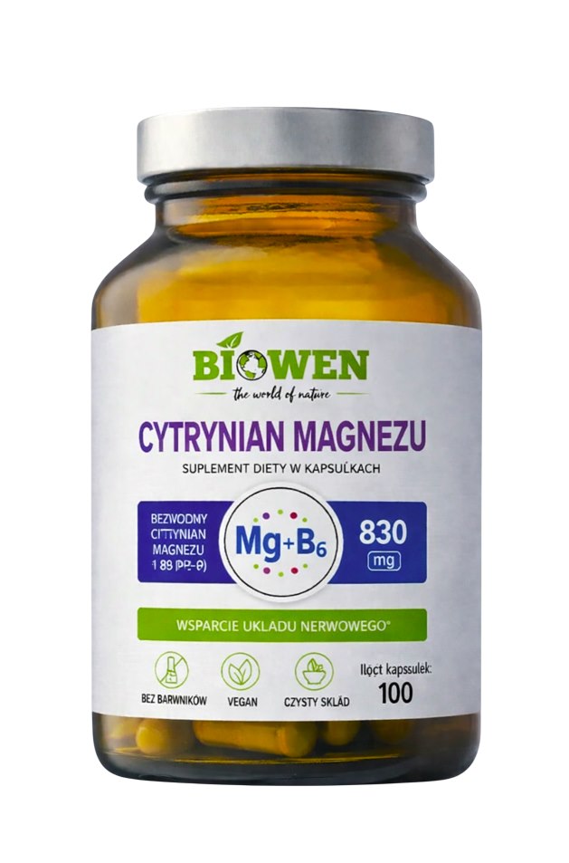 Biowen Cytrynian Magnezu 825mg framsida