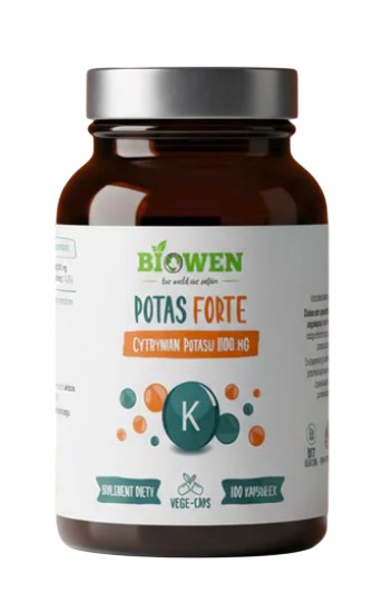 Biowen Potassium Forte baksida med näringsfakta