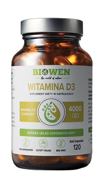 Biowen Vitamin D3 120 kapslar framsida