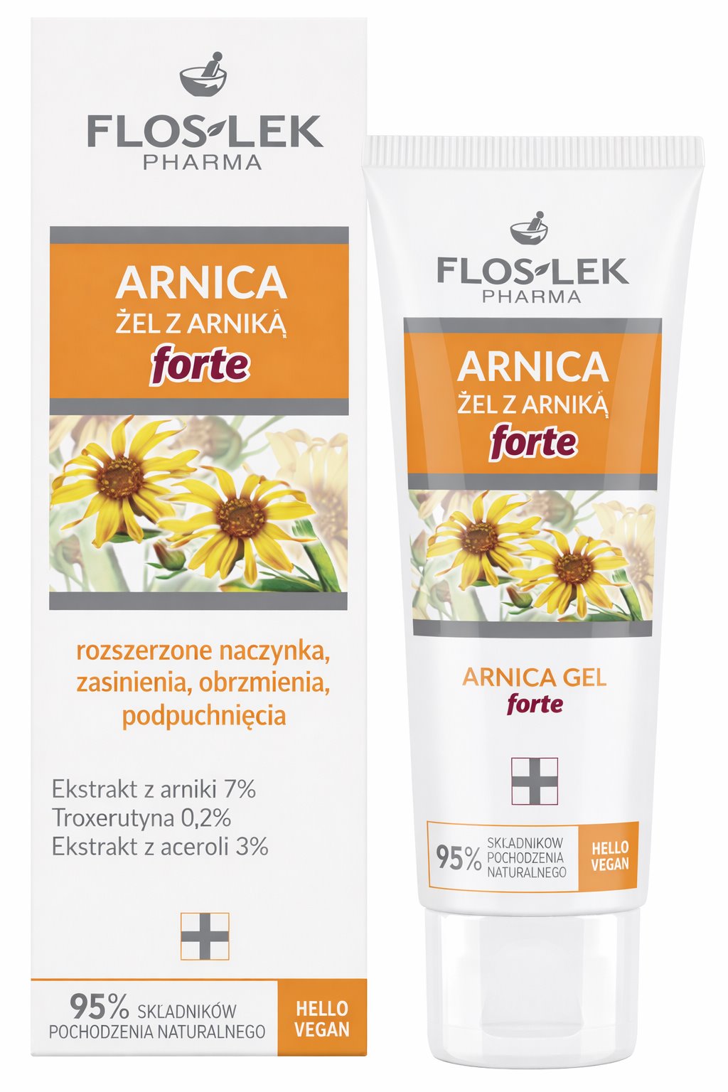 Flos-Lek Arnica Gel Forte baksida näringsinformation