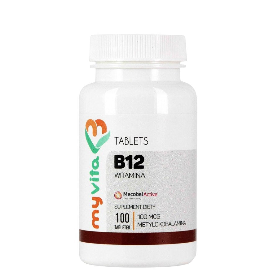 Myvita Vitamin B12 100 Tabs baksida näringsfakta