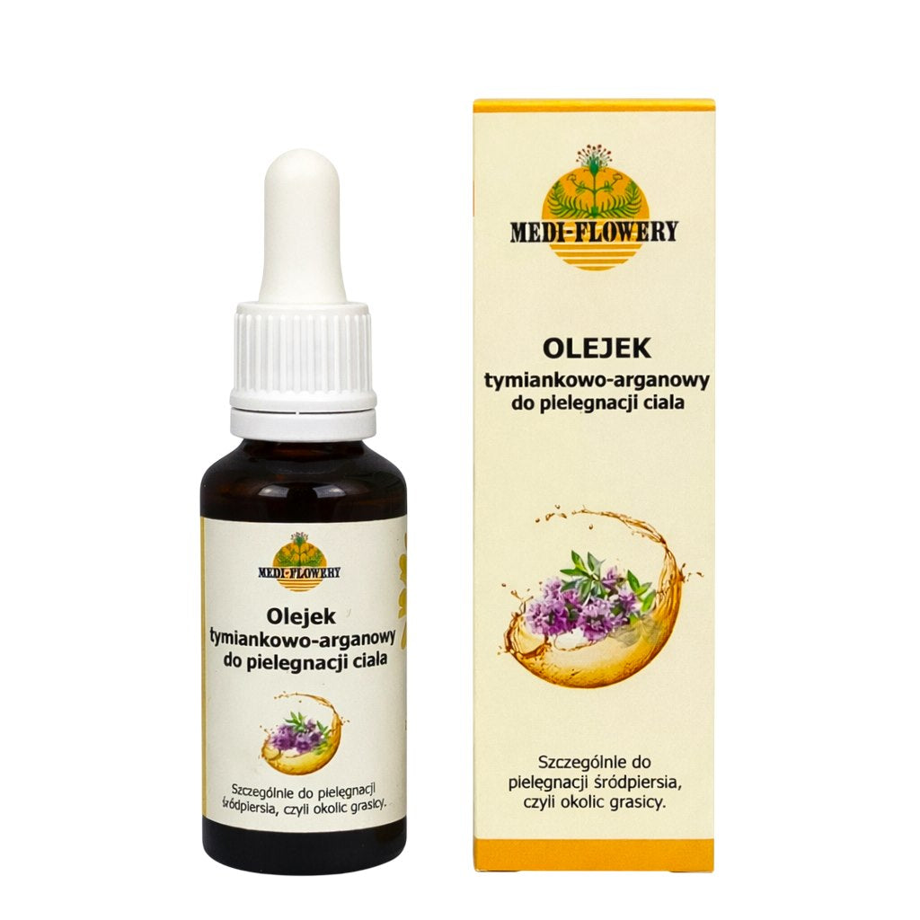 Medi-Flowery Thyme-Argan Body Care Oil baksida