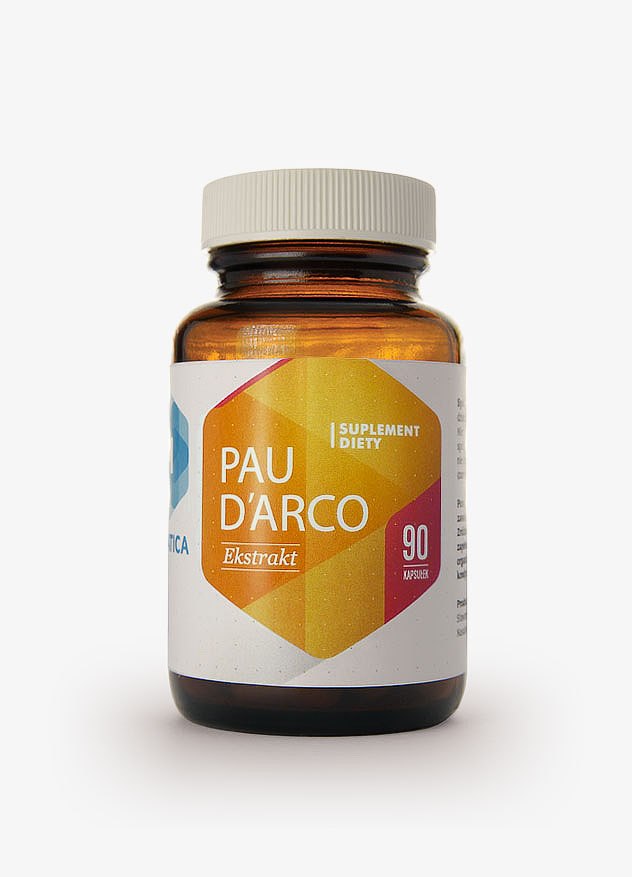 Pau D'Arco 90 kapsler baksida näringsinformation
