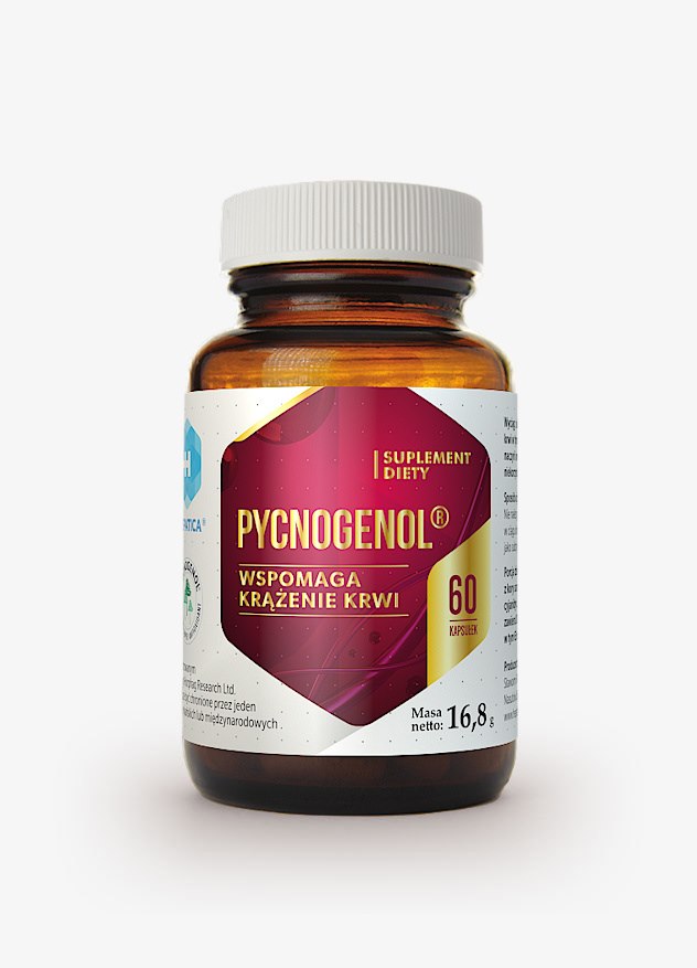 Pycnogenol – 60 kapslar baksida näringsfakta