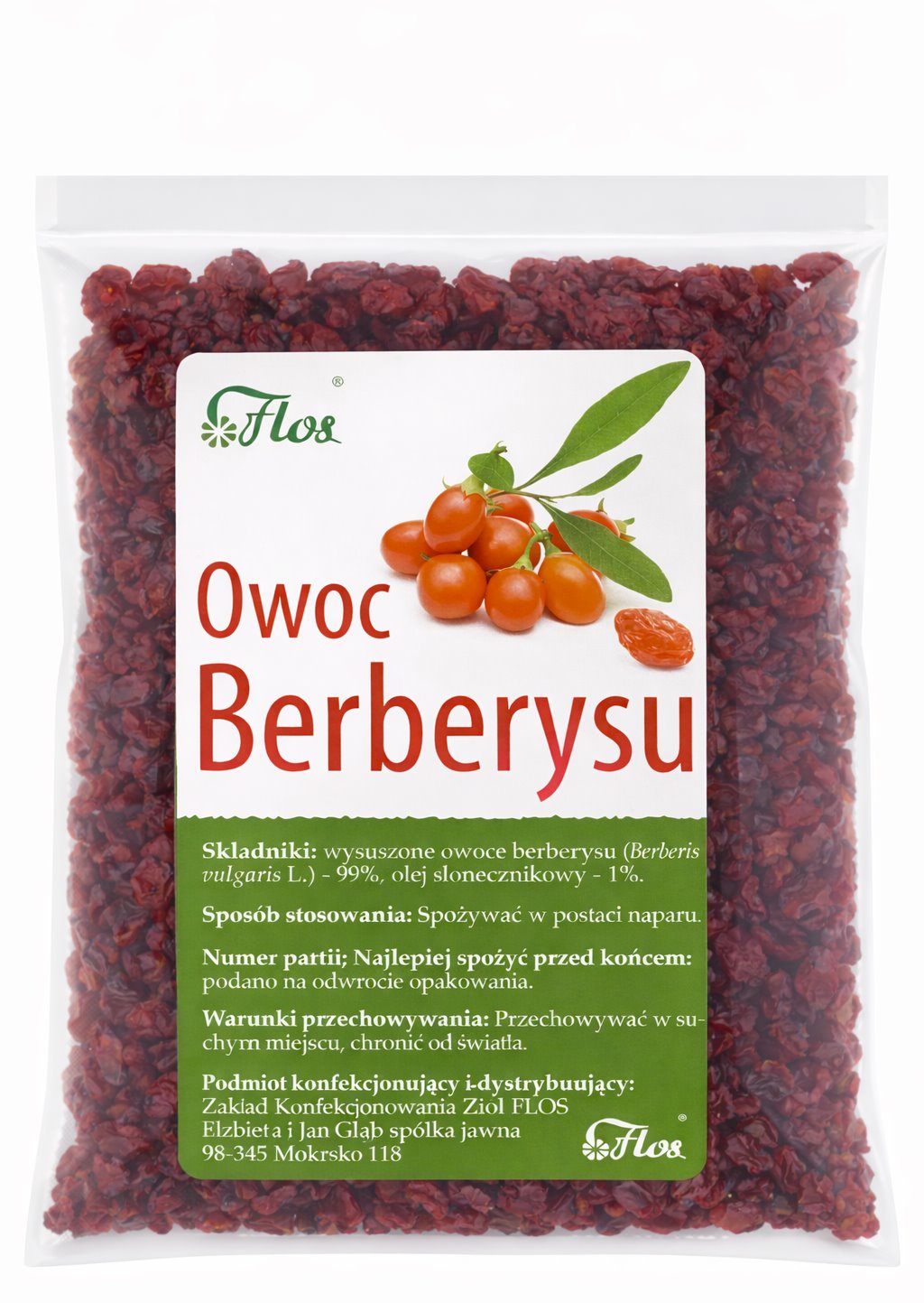 Flos Dried Barberry Fruit baksida näringsfakta