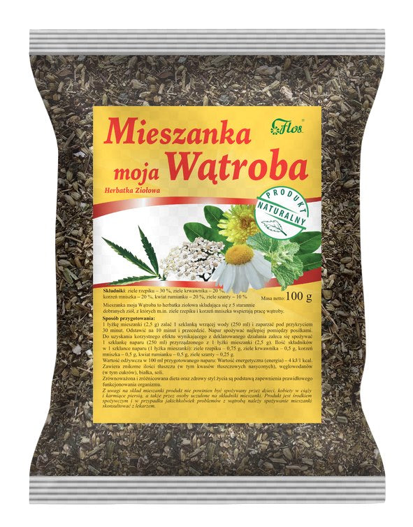 Flos My Liver Blend baksida näringsfakta