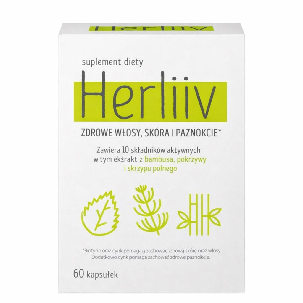 Herliiv Hair Skin and Nails 60 kapslar framsida