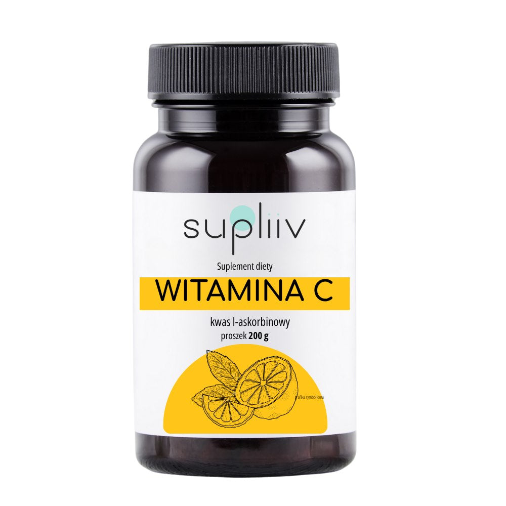 Supliiv Vitamin C L-Ascorbic Acid baksida näringsfakta