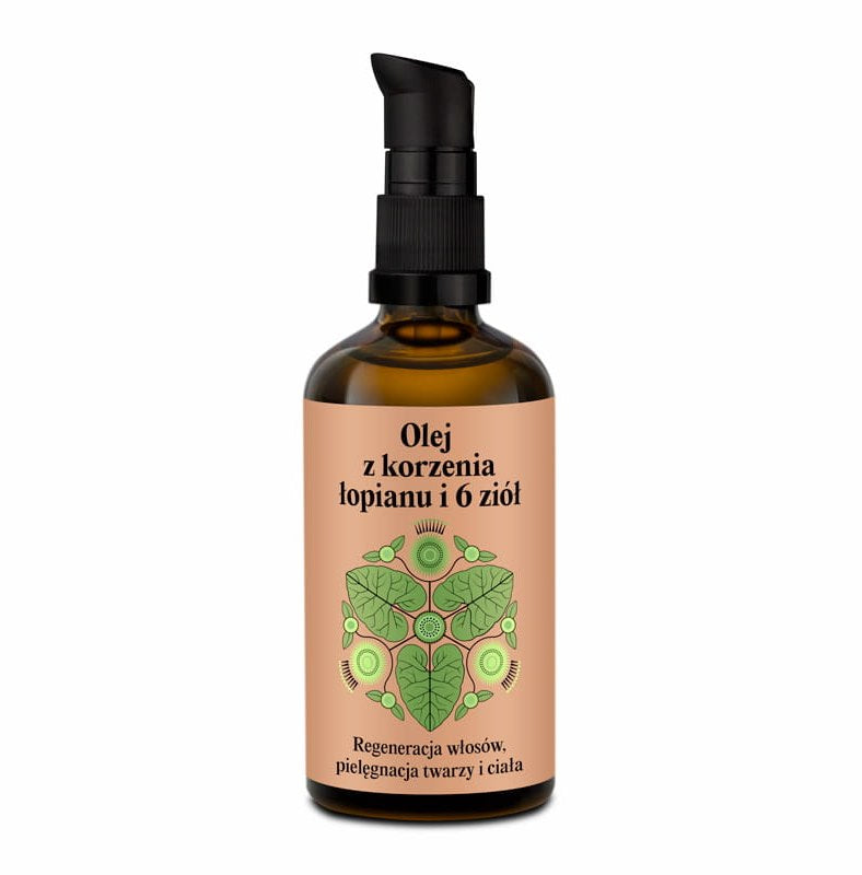 Nami Burdock Root Oil With 6 Herbs baksida etikett