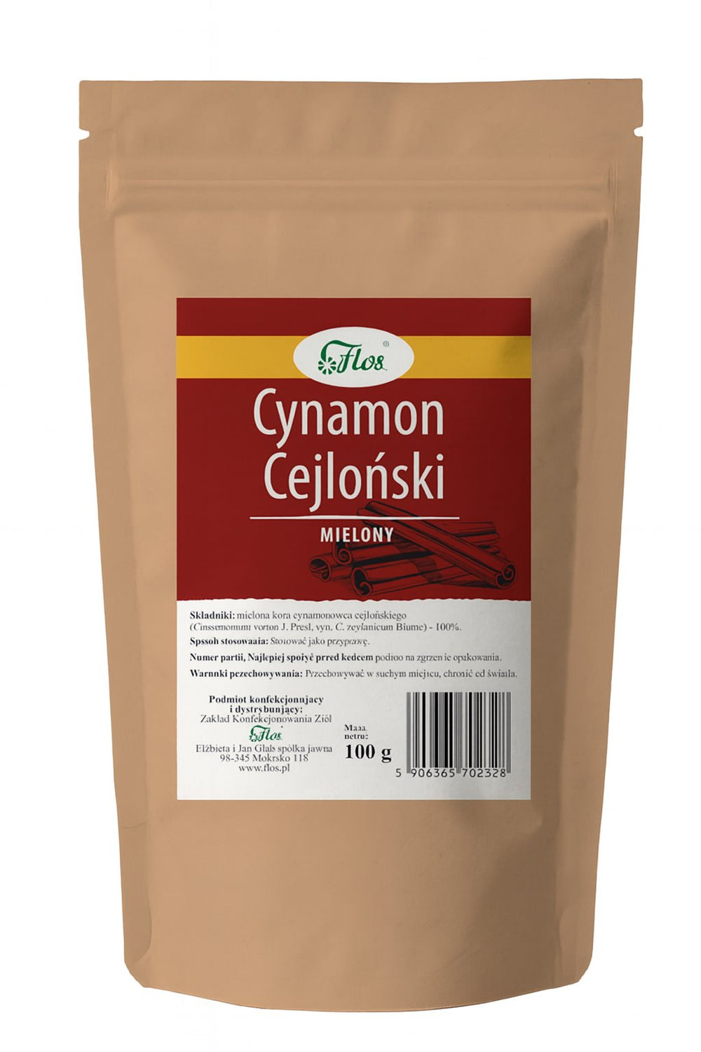 Flos Ceylon Cinnamon baksida näringsfakta