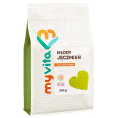Myvita Young Barley Powder baksida med näringsinformation