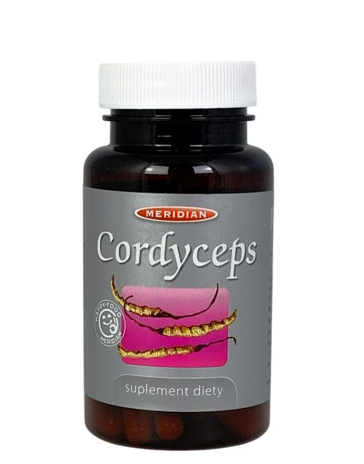 Meridian Cordyceps 60 Caps - baksida med näringsinformation