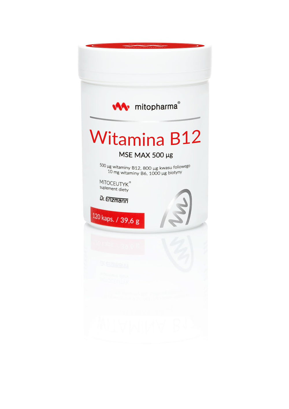 Vitamin B12 MSE Max baksida näringsfakta
