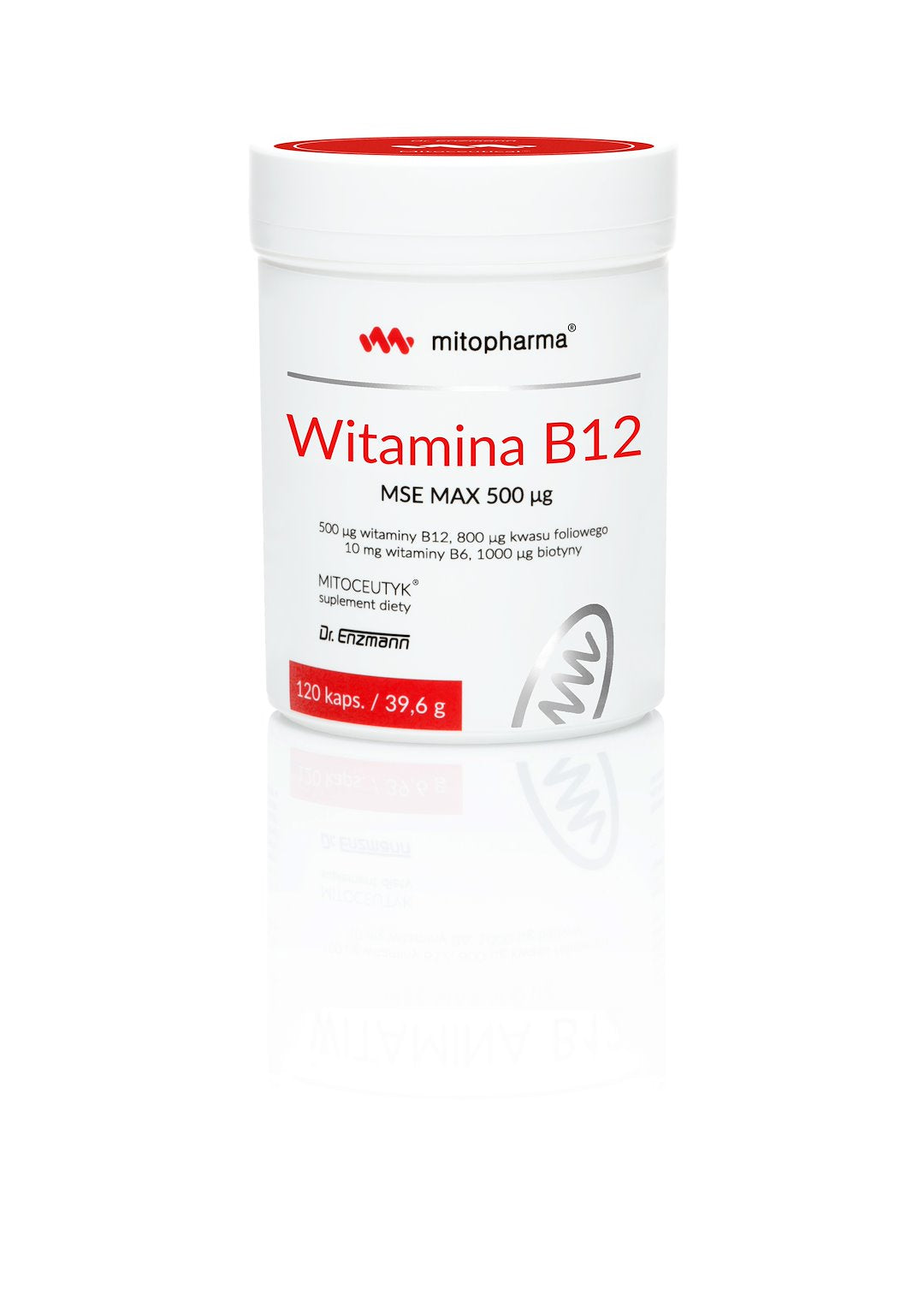 Vitamin B12 MSE Max baksida näringsfakta