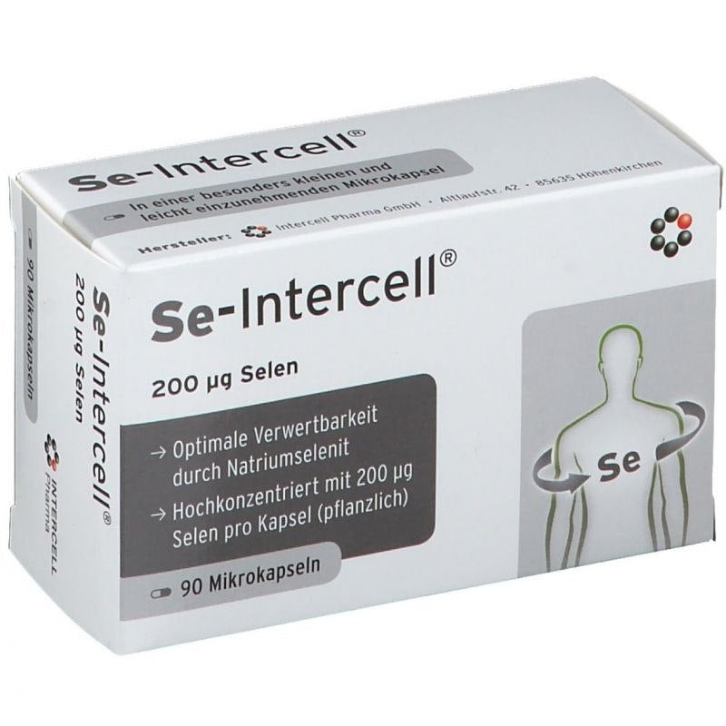 Se-Intercell Selenium 200 mcg baksida näringsfakta