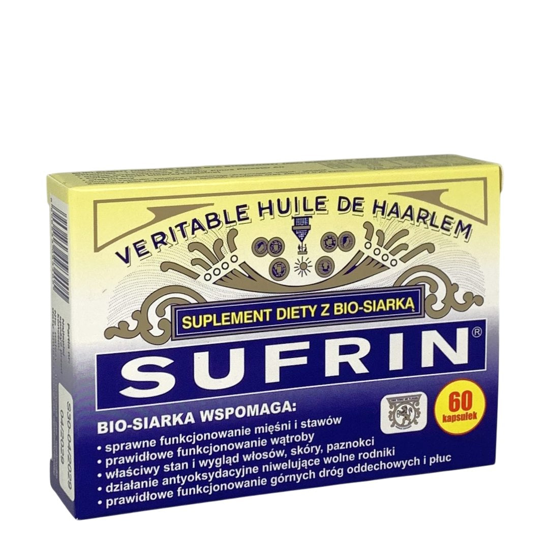 Sufrin Organic Sulfur ingredienser och etikett