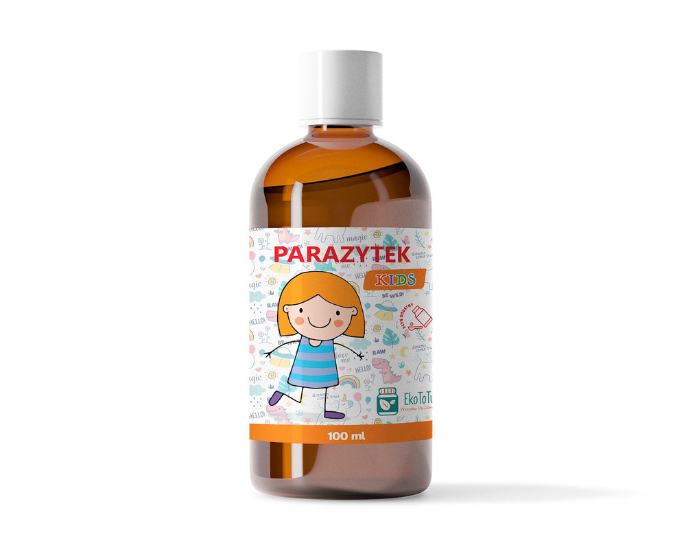 Ekototu Parasite Kids Liquid baksida med instruktioner