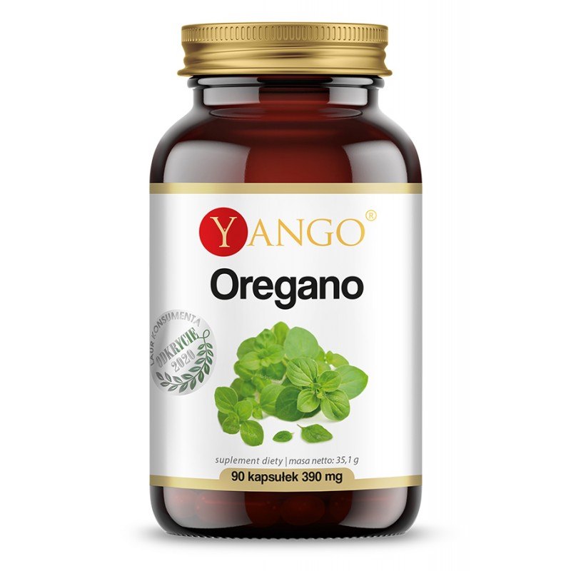 Yango Oregano 90 kapslar baksida näringsfakta