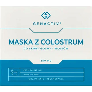 Genactiv Colostrum Mask baksida med ingredienser